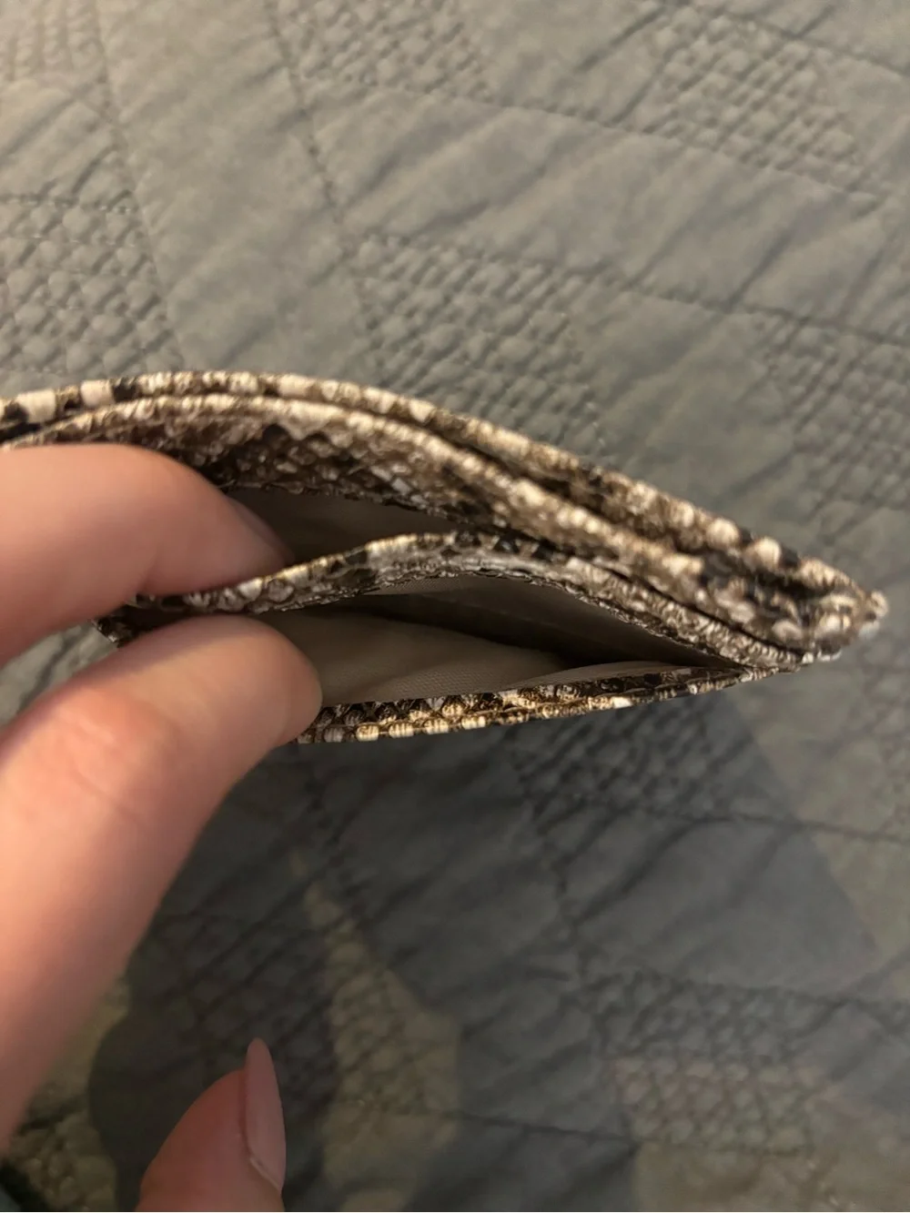 G By Guess Snake-Print Card Holder